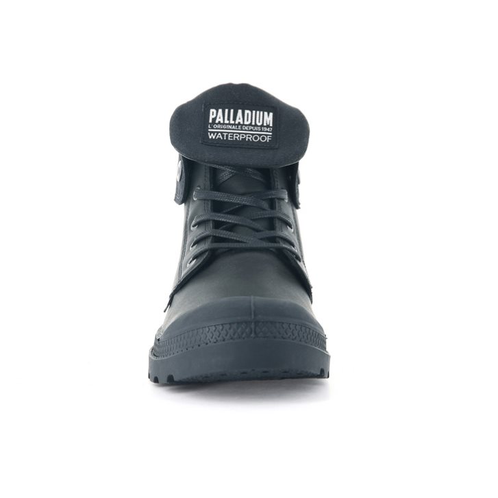 Palladium Baggy Leather ESS WP Men's Boots Black | UK K743-MNL